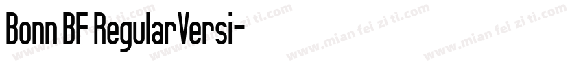 Bonn BF RegularVersi字体转换